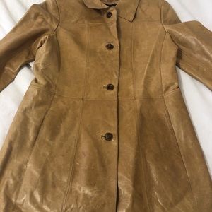 Andrew Marc Ladies 100% Soft Leather Jacket Tan/Camel